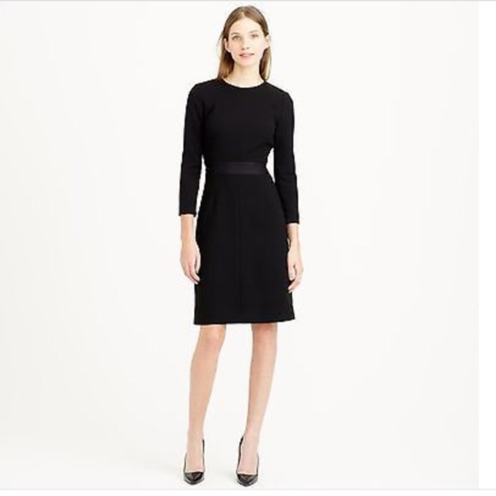 J.Crew Wool Crepe Dress Black Sz 10